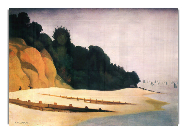 Shore Scene With Tree Silhouette By Felix Vallotton