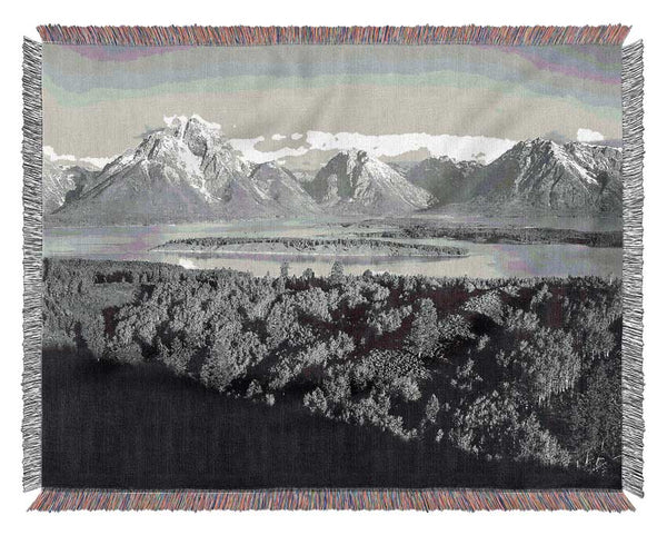 Ansel Adams Signal Hill In Grand Teton Wyoming Woven Blanket