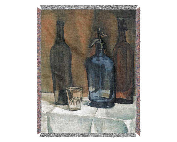 Juan Gris Siphon And Bottles Woven Blanket