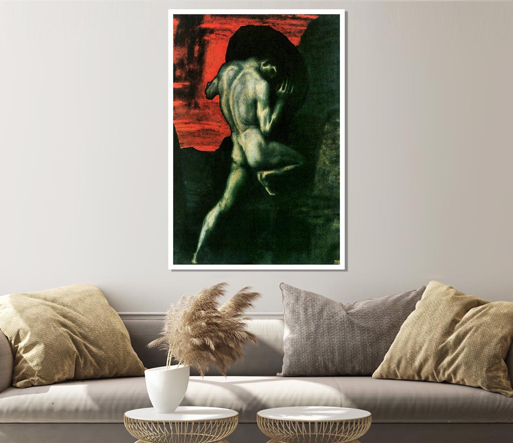 Franz Von Stuck Sisyphus Print Poster Wall Art