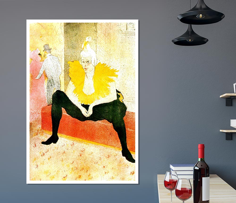 Toulouse Lautrec Sitting Clown Print Poster Wall Art