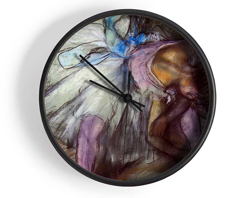 Degas Sitting Dancer Lacing Her Slipper Clock - Wallart-Direct UK