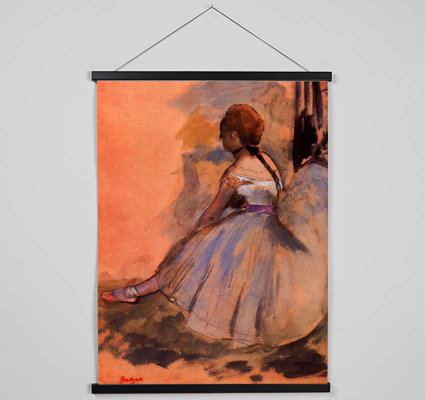 Degas Sitting Dancer With Extended Left Leg Hanging Poster - Wallart-Direct UK