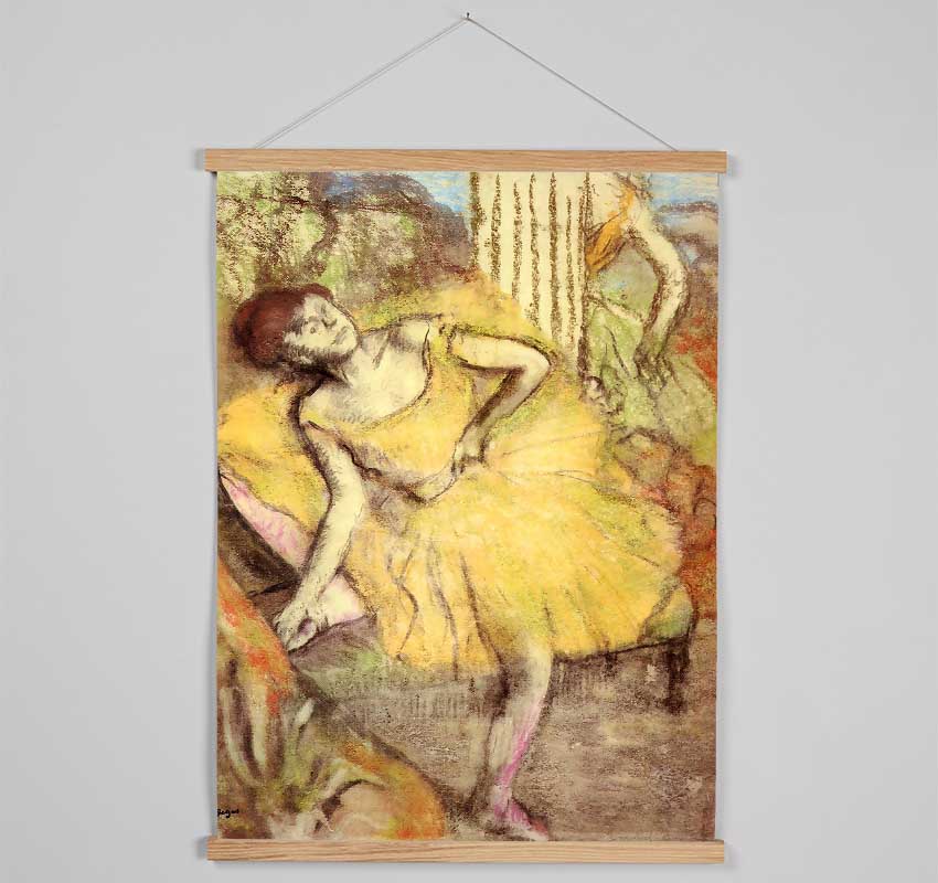 Degas Sitting Dancer With The Right Leg Up Hanging Poster - Wallart-Direct UK