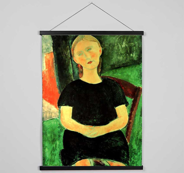 Modigliani Sitting Girl Hanging Poster - Wallart-Direct UK