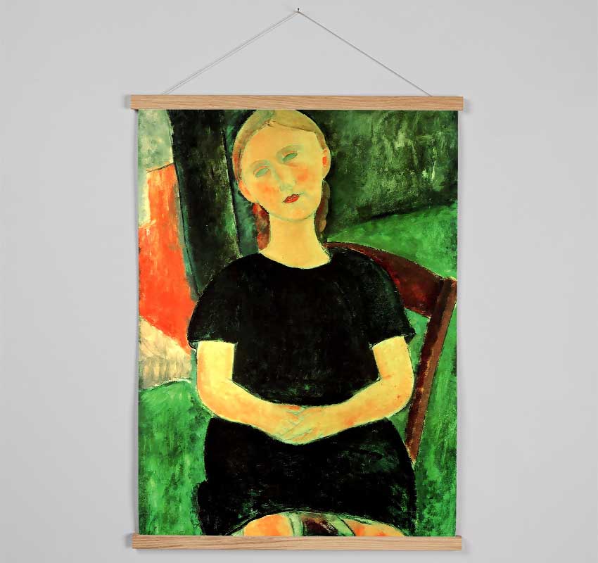 Modigliani Sitting Girl Hanging Poster - Wallart-Direct UK