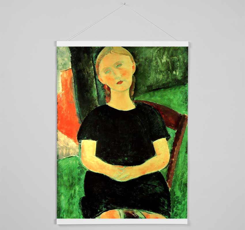 Modigliani Sitting Girl Hanging Poster - Wallart-Direct UK