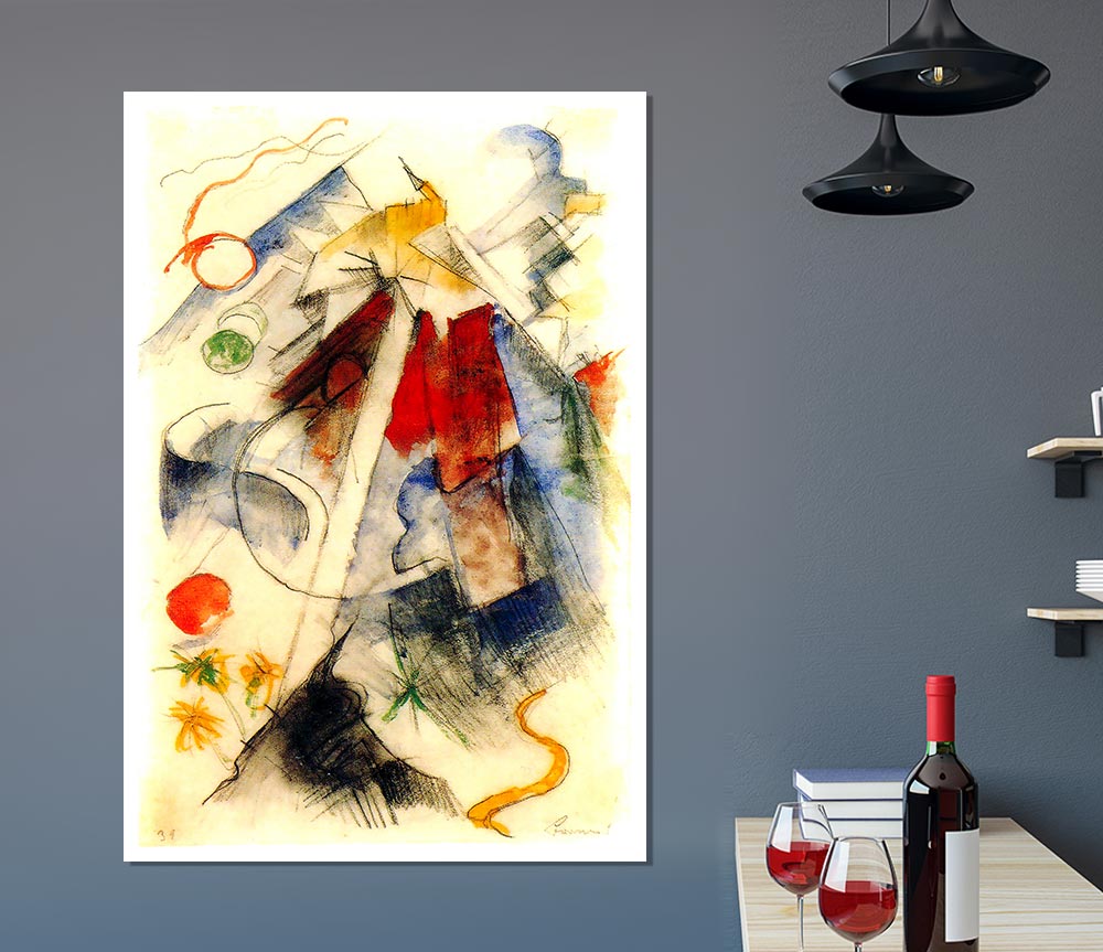 Franz Marc Sketch Of The Brenner Road 1 Print Poster Wall Art