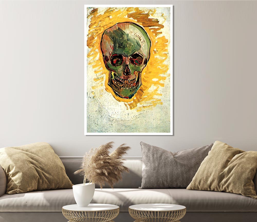 Van Gogh Skull Print Poster Wall Art