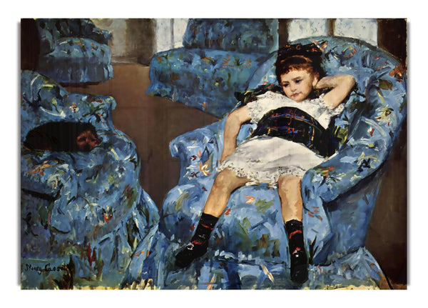 Small Girl In The Blue Armchair By Cassatt