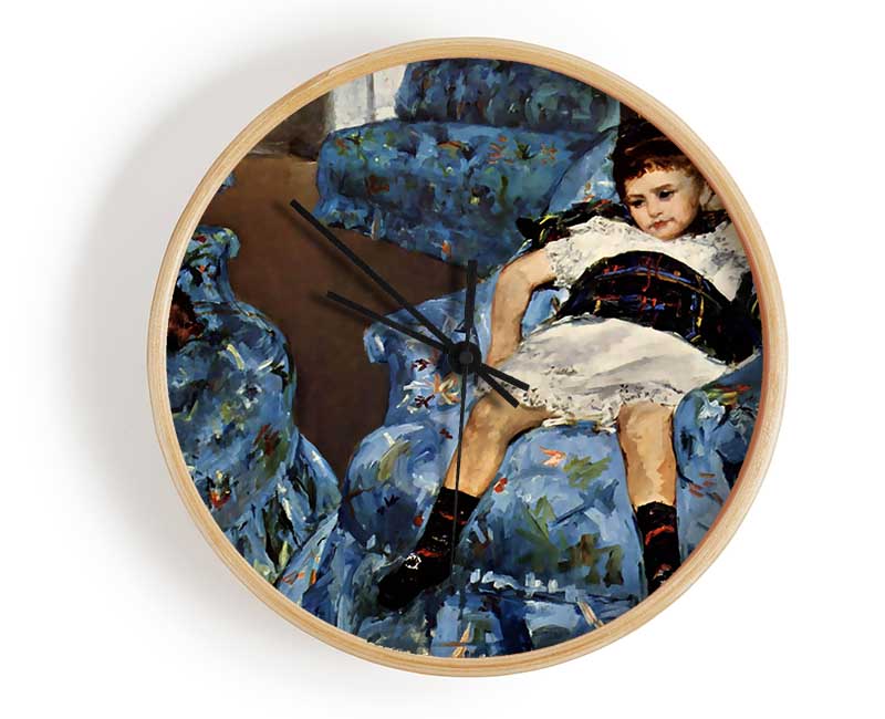 Cassatt Small Girl In The Blue Armchair Clock - Wallart-Direct UK