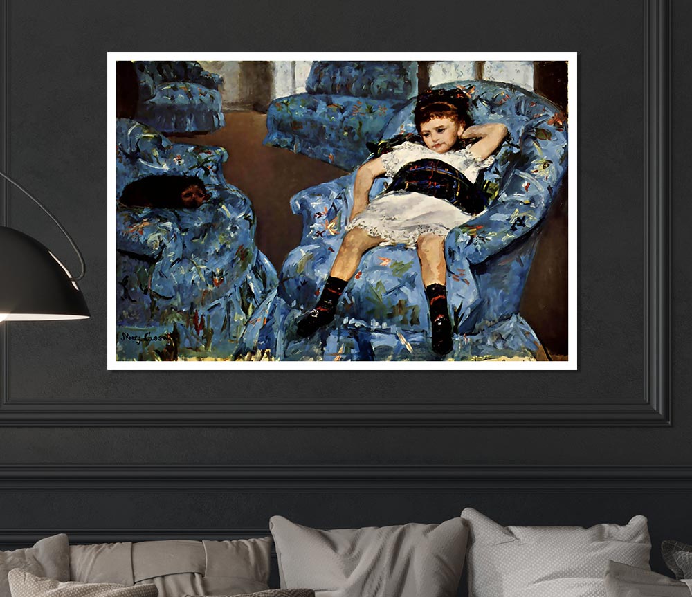 Cassatt Small Girl In The Blue Armchair Print Poster Wall Art