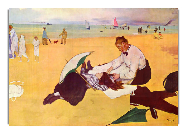 Small Girls On The Beach By Degas