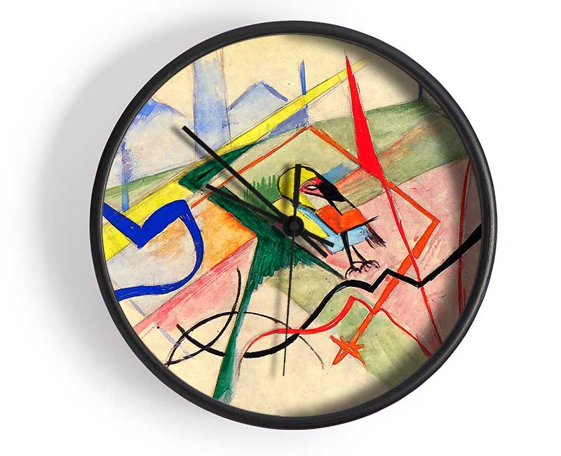 Franz Marc Small Mythical Creatures Clock - Wallart-Direct UK