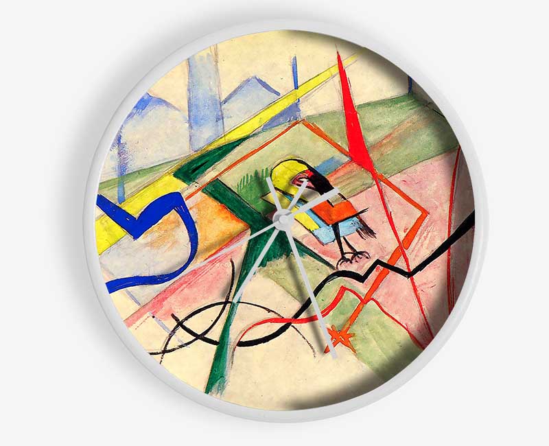 Franz Marc Small Mythical Creatures Clock - Wallart-Direct UK