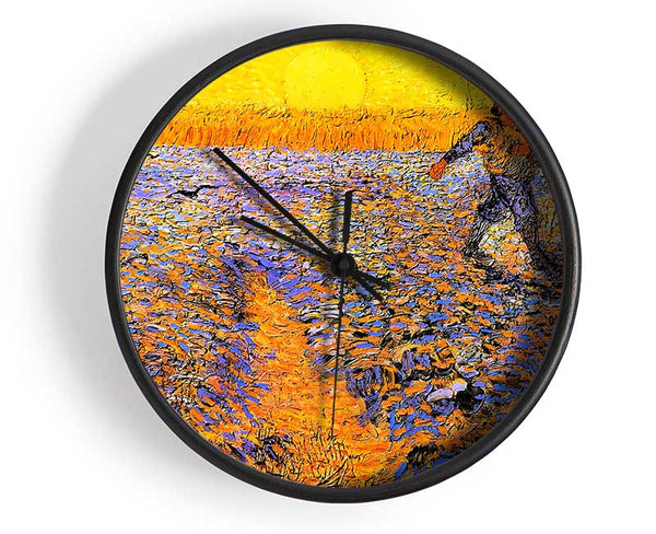 Van Gogh Sower Under The Sun Clock - Wallart-Direct UK