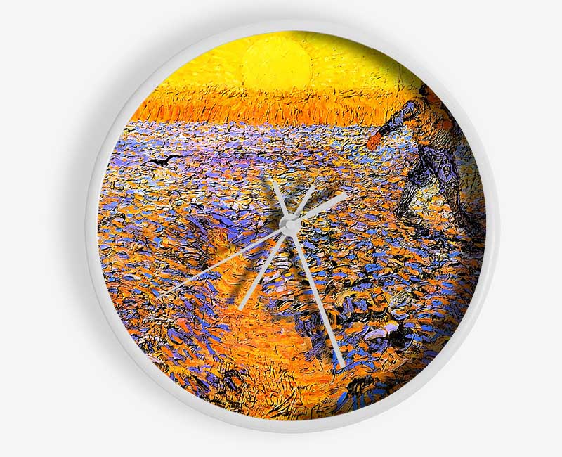 Van Gogh Sower Under The Sun Clock - Wallart-Direct UK