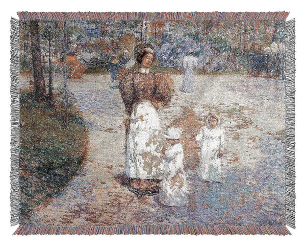 Hassam Spring In Central Park Woven Blanket