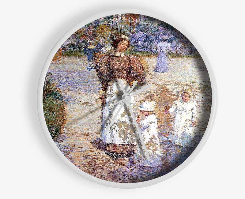 Hassam Spring In Central Park Clock - Wallart-Direct UK