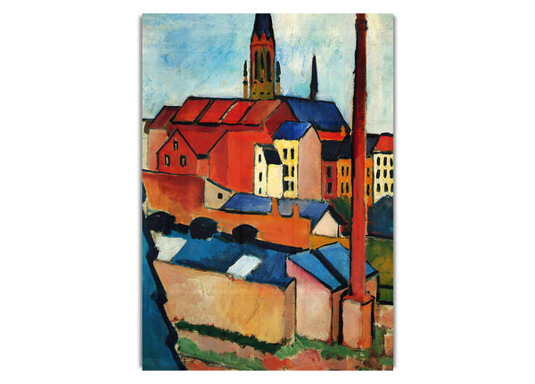 St. Mary'S Church With Houses And Chimney By Macke Art Classic