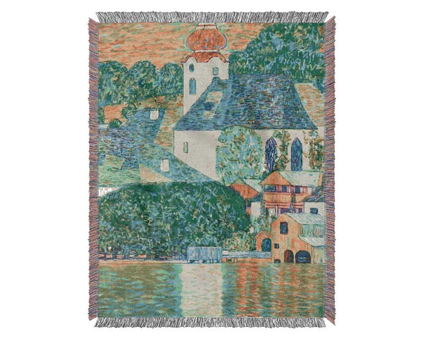 Klimt St Wolfgang Church Woven Blanket