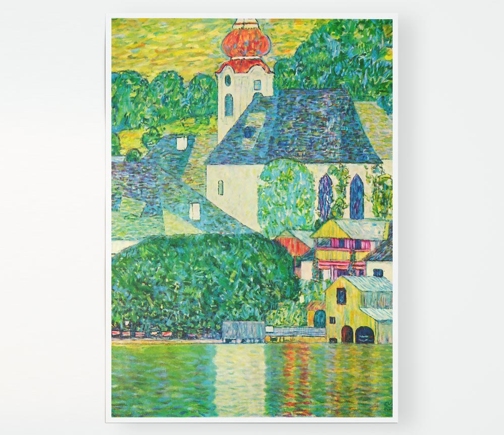 Klimt St Wolfgang Church Print Poster Wall Art