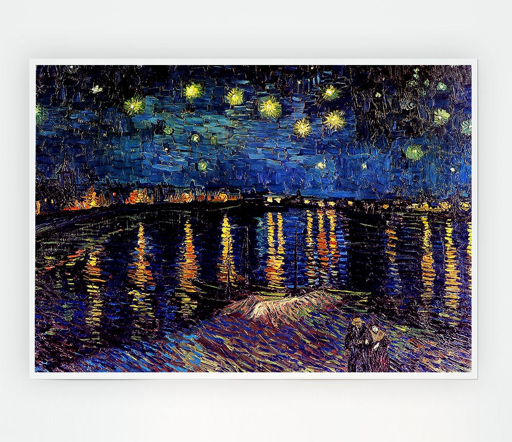 Van Gogh Starry Night Over The Rhone 2 Print Poster Wall Art