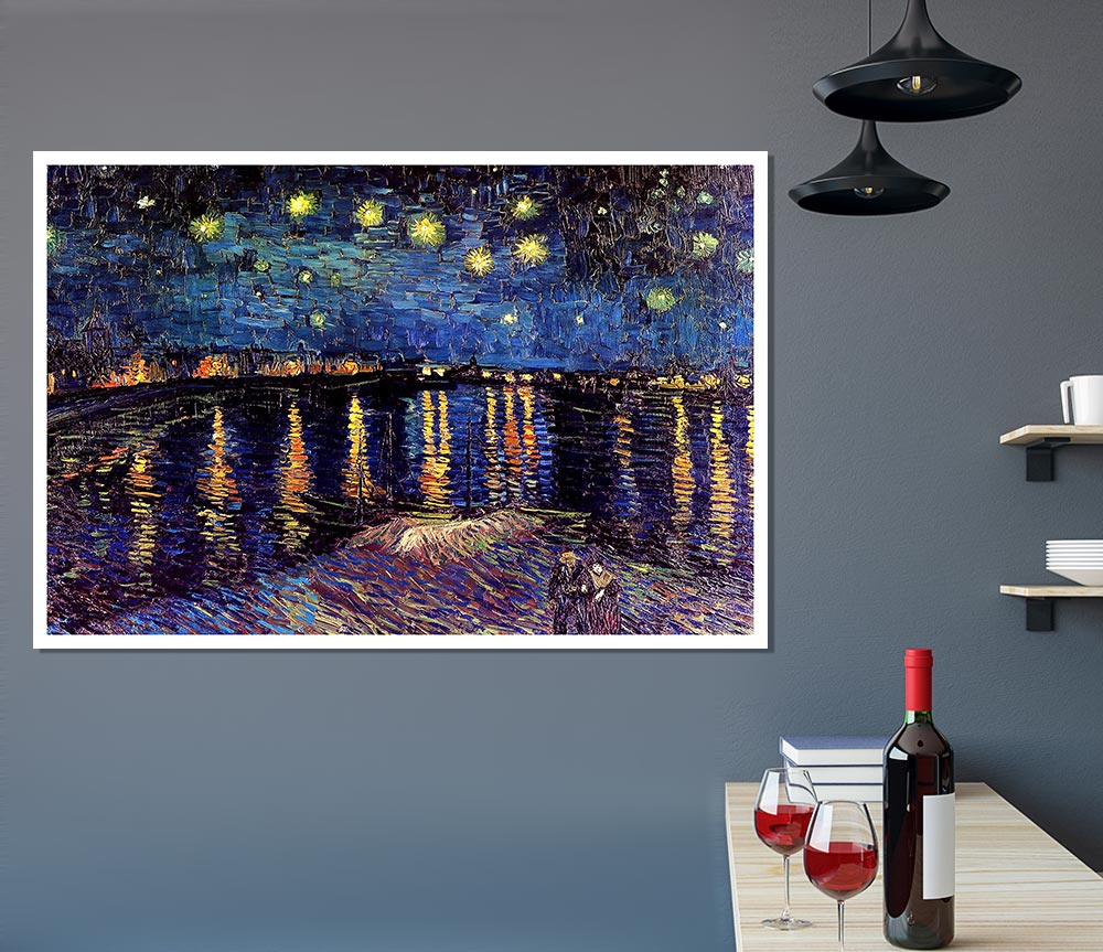 Van Gogh Starry Night Over The Rhone 2 Print Poster Wall Art