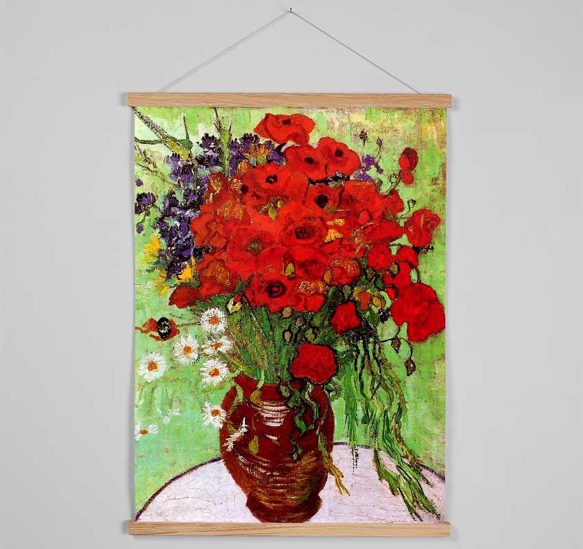 Van Gogh Still Life Red Poppies And Daisies Hanging Poster - Wallart-Direct UK