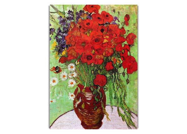 Still Life Red Poppies And Daisies By Van Gogh