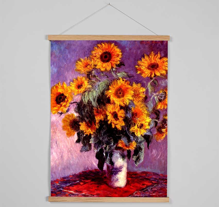 Monet Still Life Sunflowers Hanging Poster - Wallart-Direct UK