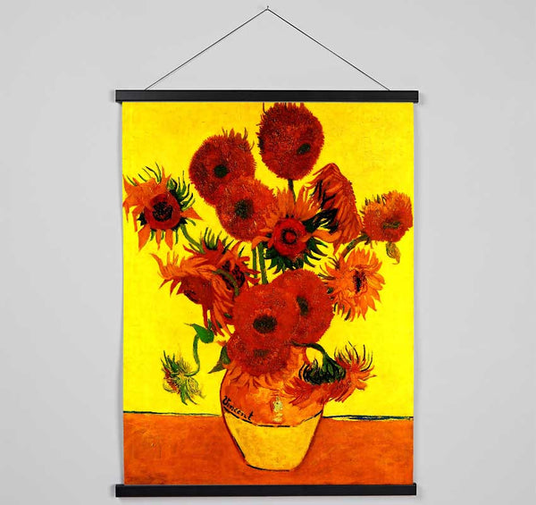 Van Gogh Still Life Vase With Fifteen Sunflowers 3 Hanging Poster - Wallart-Direct UK