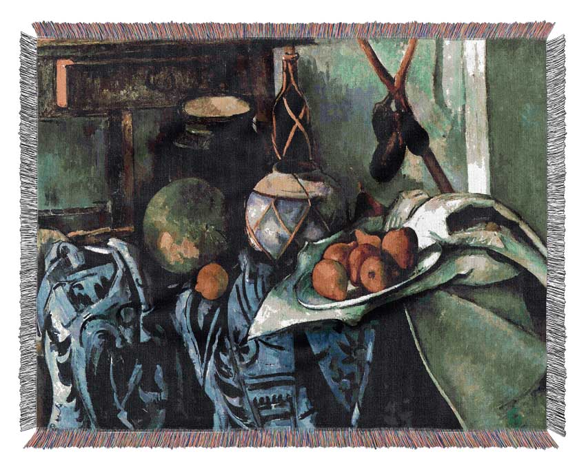 Cezanne Still Life With Eggplant Woven Blanket