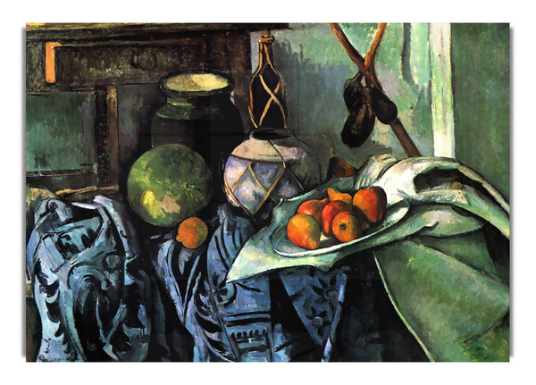 Still Life With Eggplant By Cezanne