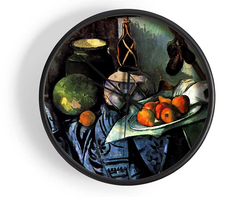 Cezanne Still Life With Eggplant Clock - Wallart-Direct UK