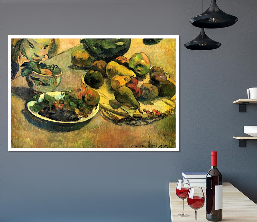 Gauguin Still Life With Fruit Print Poster Wall Art