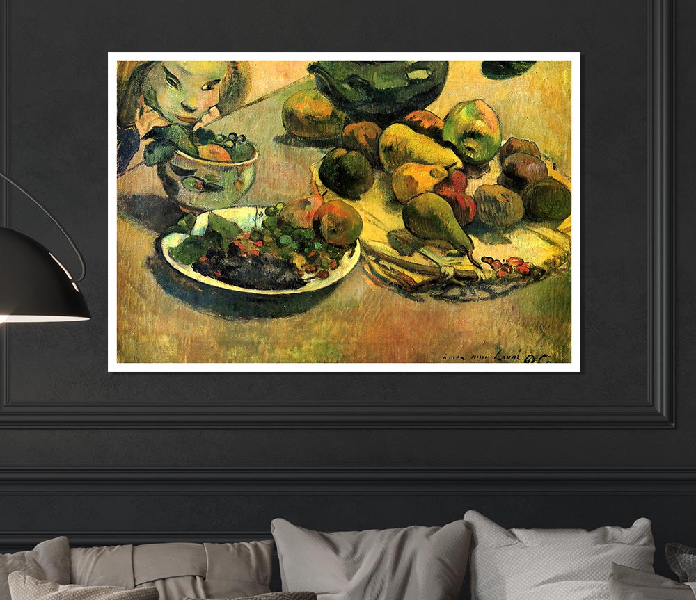 Gauguin Still Life With Fruit Print Poster Wall Art