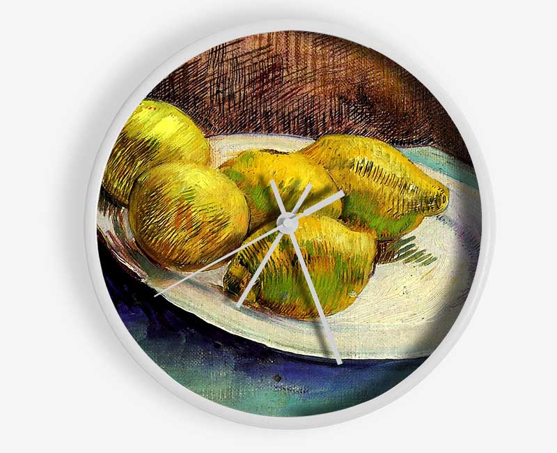 Van Gogh Still Life With Lemons On A Plate Clock - Wallart-Direct UK