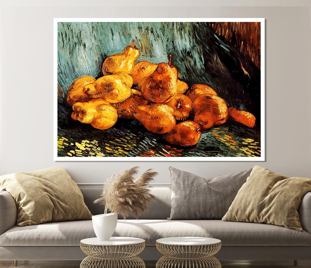 Van Gogh Still Life With Pears Print Poster Wall Art