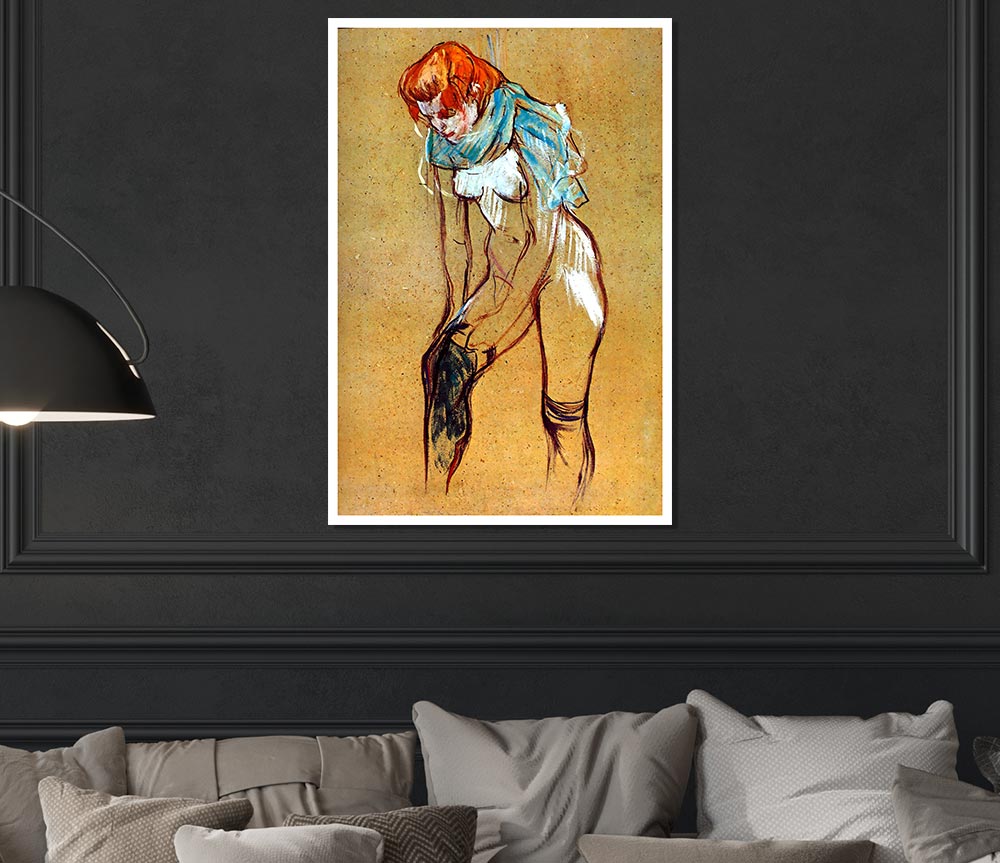 Toulouse Lautrec Stockings Print Poster Wall Art