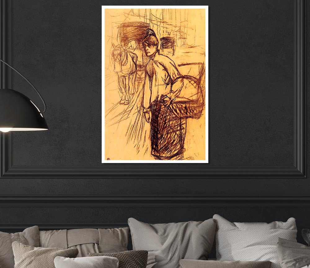 Toulouse Lautrec Study For The Washing Machine Print Poster Wall Art