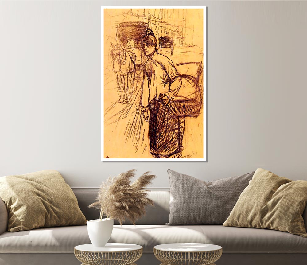 Toulouse Lautrec Study For The Washing Machine Print Poster Wall Art