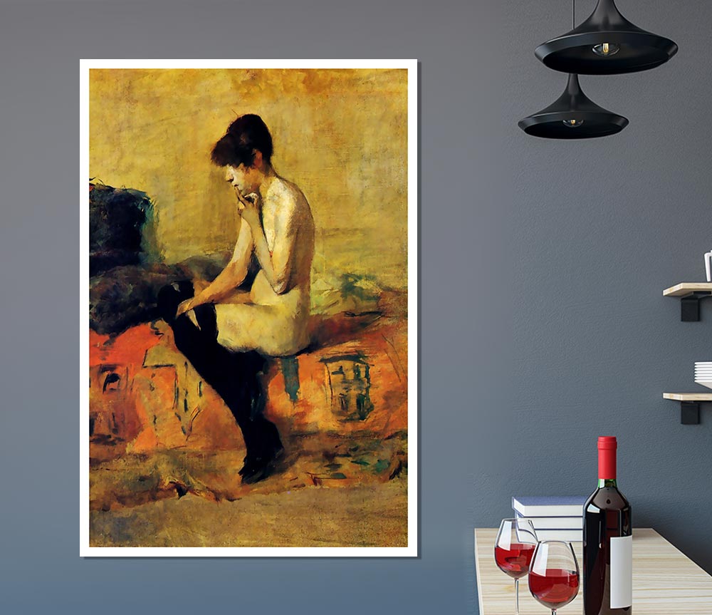 Toulouse Lautrec Study Of A Feminine Nude Print Poster Wall Art