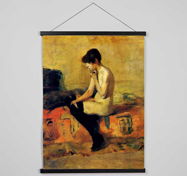 Toulouse Lautrec Study Of A Feminine Nude Hanging Poster - Wallart-Direct UK