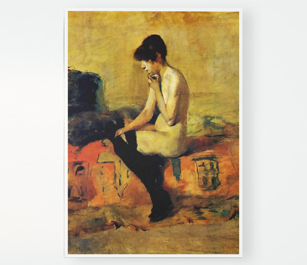 Toulouse Lautrec Study Of A Feminine Nude Print Poster Wall Art