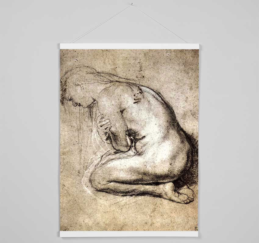 Rubens Study Of Mary Magdalene Hanging Poster - Wallart-Direct UK