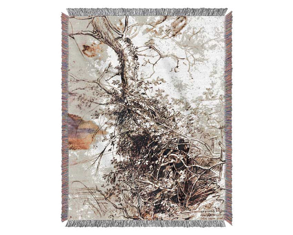 Rubens Study Of Tree Woven Blanket