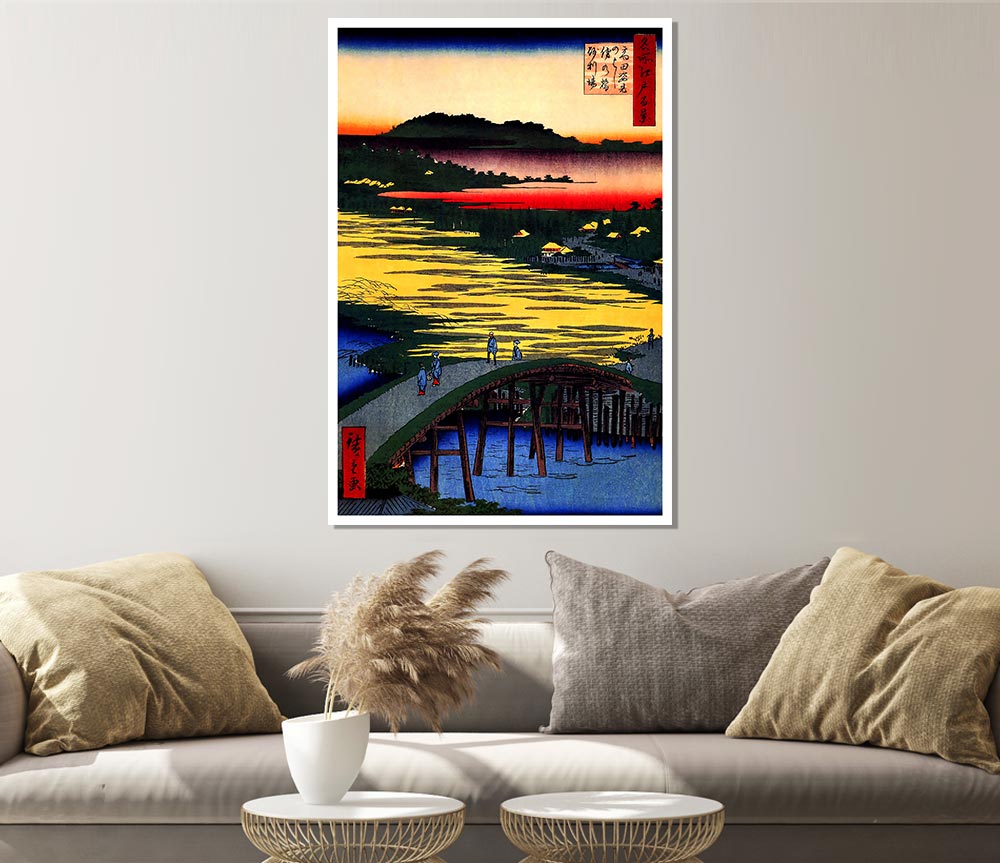 Hiroshige Sugatami Bridge Print Poster Wall Art