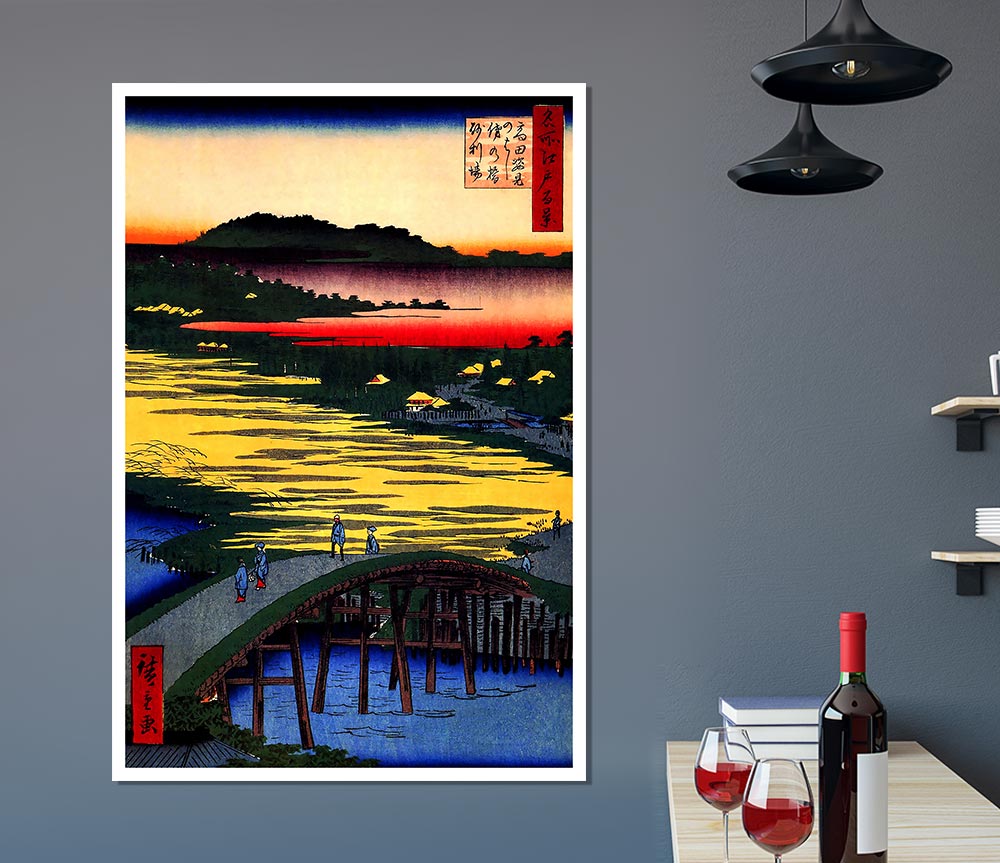 Hiroshige Sugatami Bridge Print Poster Wall Art