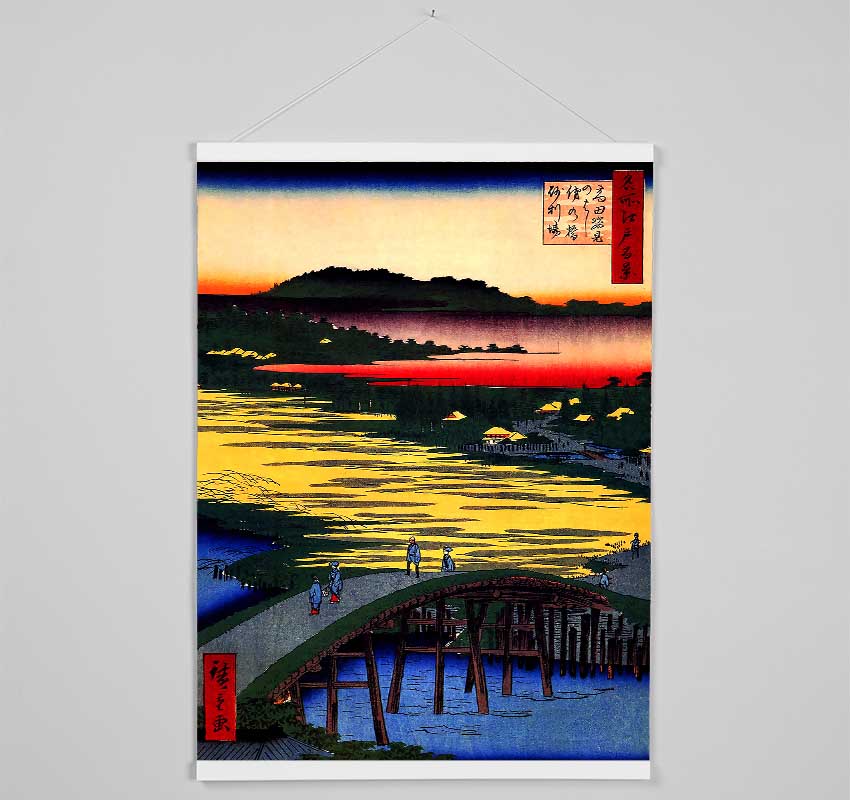 Hiroshige Sugatami Bridge Hanging Poster - Wallart-Direct UK